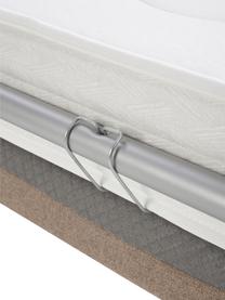 Canapé d'angle convertible pieds en métal Luna, Tissu brun, larg. 270 x prof. 184 cm, méridienne à droite