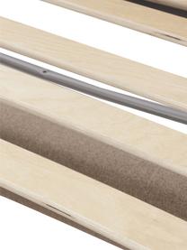 Canapé d'angle convertible pieds en métal Luna, Tissu brun, larg. 270 x prof. 184 cm, méridienne à droite