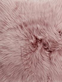 Povlak na polštář z ovčí kůže Oslo, hladký, Růžová, Š 40 cm, D 40 cm