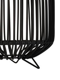 Solar Außenleuchte Sunshine Delight zum Hängen oder Stellen, Lampenschirm: Polyrattan, Griff: Jute, Schwarz, Ø 24 x H 26 cm