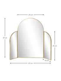 Miroir triple Maple, Couleur dorée, larg. 47 x haut. 37 cm