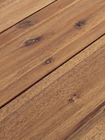 Stół ogrodowy z drewna akacjowego Helsinki, Blat: 100% drewno akacjowe, cer, Stelaż: stal cynkowana ogniowo, m, Jasny brązowy, antracytowy, S 130 x W 75 cm