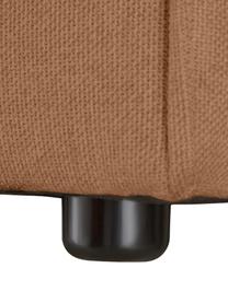 Modulaire chaise longue Lennon, Bekleding: 100% polyester De slijtva, Frame: massief grenenhout, FSC-g, Poten: kunststof, Geweven stof nougatkleurig, B 269 x D 119 cm, rugleuning rechts