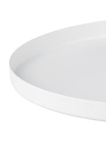 Plateau décoratif rond en blanc Circle, Acier inoxydable, revêtement par poudre, Blanc, Ø 30 x 2 cm