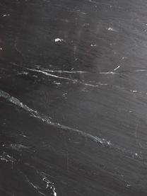 Mesa auxiliar redonda Erie, tablero de mármol, Tablero: mármol, Negro, Ø 40 x Al 55 cm