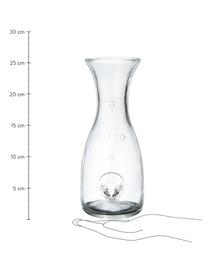 Glaskaraffe Vino mit Liter- und Weintraubenprägung, 1 L, Glas, Transparent, H 26 cm, 1 L