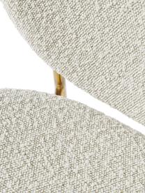 Krzesło tapicerowane bouclé Ulrica, 2 szt., Tapicerka: bouclé (100% poliester) D, Nogi: metal powlekany, Biały bouclé, odcienie złotego, S 47 x G 61 cm