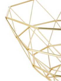 Corbeille de rangement Diamond Cut, Métal, Couleur dorée, mat, Ø 30 x haut. 15 cm