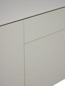 Sideboard Elyn mit Türen, Korpus: Mitteldichte Holzfaserpla, Fußgestell: Metall, pulverbeschichtet, Greige, glänzend, B 200 x H 75 cm