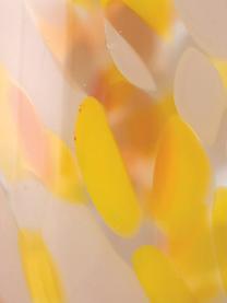 Portavelas de vidrio moteado Lulea, Vidrio, Amarillo, tonos marrones, Ø 15 x Al 17 cm