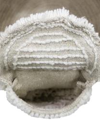 Aufbewahrungskorb Sheep, Korb: 100 % Wolle, Tasche: 100 % Baumwolle, Cremeweiß, B 30 x H 27 cm