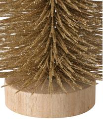 Deko-Weihnachtsbäume-Set Tarvo, 3-tlg., Mitteldichte Holzfaserplatte (MDF), Polyester-Filz, Goldfarben, Set mit verschiedenen Größen