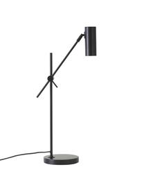 Lámpara de escritorio Cassandra, Pantalla: metal con pintura en polv, Cable: tela, Negro mate, An 47 x Al 55 cm