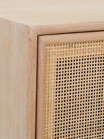Aparador Cayetana, Estructura: tablero de fibras de dens, Patas: madera de bambú pintada, Madera clara, An 120 x Al 71 cm