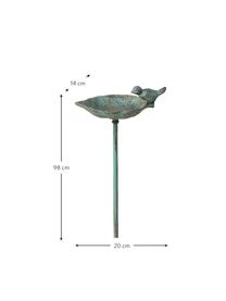 Vogeltränke-Set Liga, 2-tlg, Metall, beschichtet, Grün, Goldfarben, B 20 x H 98 cm