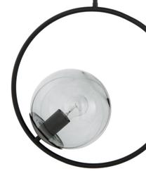 Lampa wisząca ze szkła dymionego Chloe, Szary, czarny, S 40 x W 51 cm