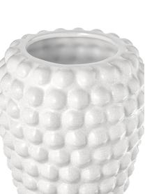Jarrón de cerámica Dotty, Cerámica esmaltada, Blanco, Ø 14 x Al 20 cm
