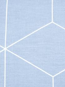 Baumwoll-Bettwäsche Lynn mit grafischem Muster, Webart: Renforcé Fadendichte 144 , Hellblau, 240 x 220 cm + 2 Kissen 80 x 80 cm
