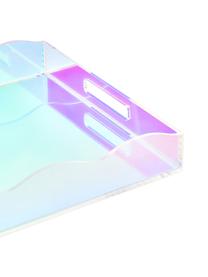 Bandeja decorativa Elsa, Acrílico, Cromo, transparente, iridiscente, An 25 x L 36 cm