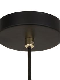 Lampa wisząca z metalu Louie, Osłona mocowania sufitowego, stelaż lampy i klosz: czarny, matowy Kabel: czarny,, Ø 40 x W 43 cm
