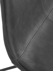 Kunstleder-Loungesessel Barrel, Bezug: 100 % Kunstleder, Gestell: Metall, beschichtet, Kunstleder Schwarz, B 68 x T 64 cm