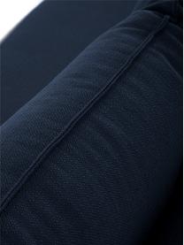 XL hoekbank Tribeca in donkerblauw, Bekleding: polyester, Frame: massief grenenhout, Poten: massief gelakt beukenhout, Geweven stof donkerblauw, B 315 x D 228 cm, hoekdeel rechts