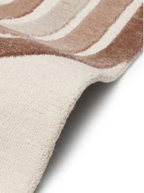 Handgetuft kortpolig vloerkleed Jules in beige/roze, Beige, B 80 x L 150 cm (maat XS)