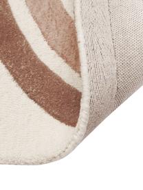 Handgetuft kortpolig vloerkleed Jules in beige/roze, Beige & rozetinten, met patroon, B 120 x L 180 cm (maat S)