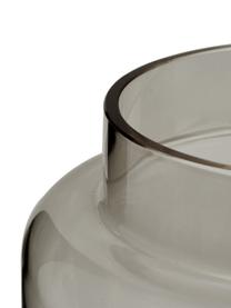 Vaso basso in vetro grigio Lasse, Vetro, Grigio trasparente, Ø 16 x Alt. 14 cm
