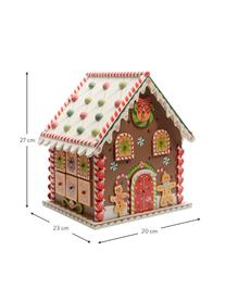 Adventskalender House zum Befüllen, Mitteldichte Holzfaserplatte, beschichtet, Bunt, B 23 x H 27 cm
