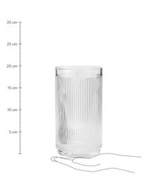 Sklenený chladič fliaš s drážkovým reliéfom Pilastro, Sklo, Priehľadná, Ø 11 x V 20 cm