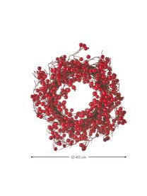 Künstlicher Weihnachtskranz Stirling Ø 40 cm, Rot, Ø 40 x H 10 cm