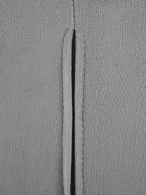 Poltrona in velluto grigio chiaro Louise, Rivestimento: velluto (poliestere) Con , Piedini: metallo rivestito, Velluto grigio, Larg. 76 x Prof. 75 cm