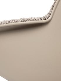 Bouclé bureaustoel Albert, in hoogte verstelbaar, Bekleding: 100% polyester, Frame: aluminium, gepolijst, Zitvlak: 100% polypropyleen, Bouclé taupe, B 59 x D 52 cm