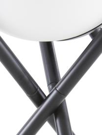 Lampa stołowa trójnóg ze szklanym kloszem Erik, Biały, czarny, Ø 15 x W 33 cm
