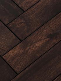 Tavolo in legno di mango con motivo a spina di pesce in varie misure Luca, Struttura: metallo rivestito, Legno di mango, dorato, Larg. 180 x Prof. 90 cm