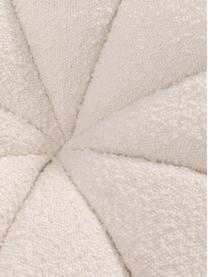 Puf en tejido bouclé Peppo Lounge, Tapizado: 100% poliéster (Bouclé), Estructura: madera contrachapada, Bouclé blanco, Ø 76 x Al 39 cm