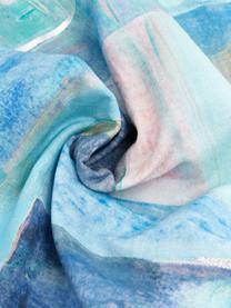 Kissenhülle Colori im Aquarell-Look mit Fransen, Bezug: 100% Baumwolle, Fransen: 100% Polyester, Mehrfarbig, B 50 x L 50 cm