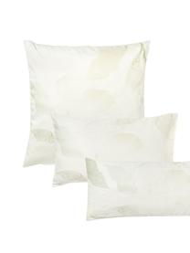 Baumwollsatin-Kopfkissenbezug Marino mit floralem Print, Webart: Satin Fadendichte 210 TC,, Beige, Grüntöne, B 40 x L 80 cm