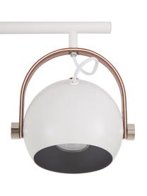Lampa sufitowa w stylu scandi ze skórzanym dekorem Bow, Biały, S 76 x W 28 cm