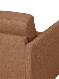 Fauteuil avec pieds en métal Fluente, Tissu nougat, larg. 74 x prof. 85 cm