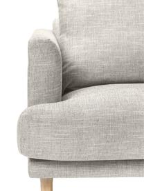 Sofa fauteuil Adrian in beige, Bekleding: 47% viscose, 23% katoen, , Frame: multiplex, Poten: eikenhout, geolied, Geweven stof beige, B 90 x H 79 cm