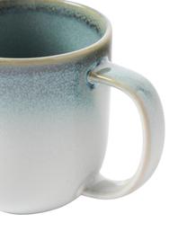 Tazza Havana 4 pz, Gres smaltato, Tonalità blu, Ø 12 x Alt. 9 cm