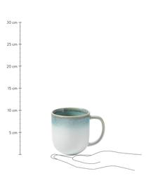 Tazza Havana 4 pz, Gres smaltato, Tonalità blu, Ø 12 x Alt. 9 cm
