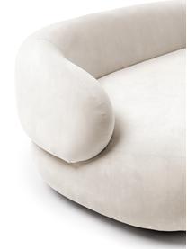 Sofá tapizado moderno Alba (3 plazas), Tapizado: 97% poliéster, 3% nylon A, Estructura: madera de abeto maciza, m, Patas: plástico, Blanco crema, An 235 x F 114 cm, respaldo izquierdo
