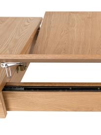 Mesa de comedor extensible de fresno Glimps, Patas: madera de fresno maciza, Tablero: de fibras de densidad med, Fresno, An 120 - 162 x F 80 cm