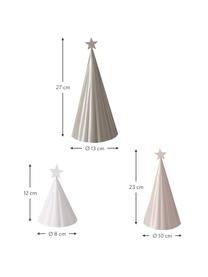 Deko-Weihnachtsbäume-Set Vassi, 3-tlg., Metall, pulverbeschichtet, Beige, Hellrosa, Weiß, Set mit verschiedenen Größen