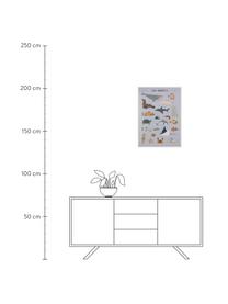 Oprawiony druk cyfrowy Cay, Niebieski, wielobarwny, S 52 x W 72 cm