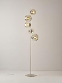 Lámpara de pie Casey, Estructura: metal con pintura en polv, Cable: cubierto en tela, Beige, champán, Ø 37 x Al 170 cm