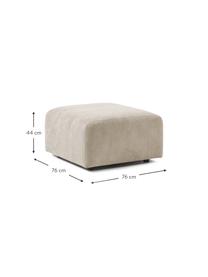 Voetenbank Lena, Bekleding: geweven stof (88% polyest, Frame: grenenhout, multiplex, ha, Poten: kunststof, Geweven stof beige, B 76 x D 76 cm